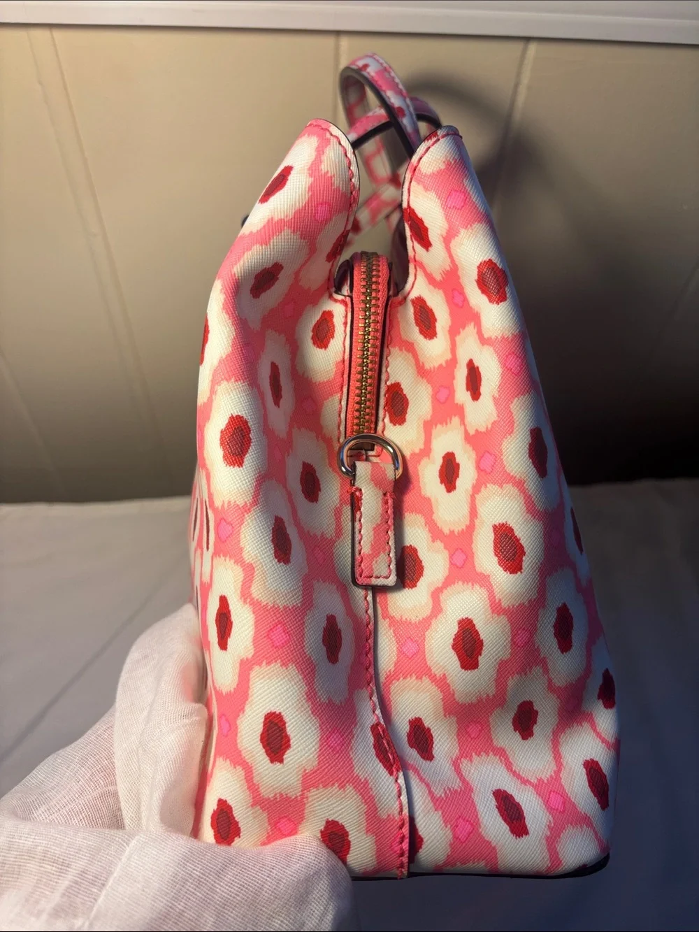 NWOT Kate Spade Laurel Way Evangelie Satchel - Ikat Posy PinK - Full Set!